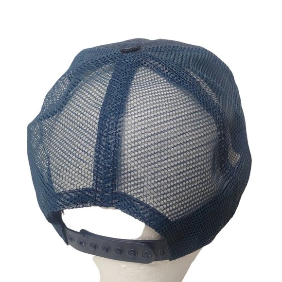 Vintage Sunrise Construction West Virginia Cap Snap Back Blue Denim Logo Hat - Picture 5 of 7